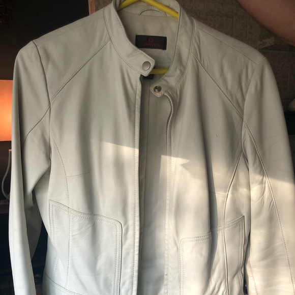 White Danier Leather Jacket - Picture 2 of 8
